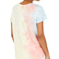 Style & Co Women's Tie Dye Scoop Neck T-Shirt Yellow Size Large