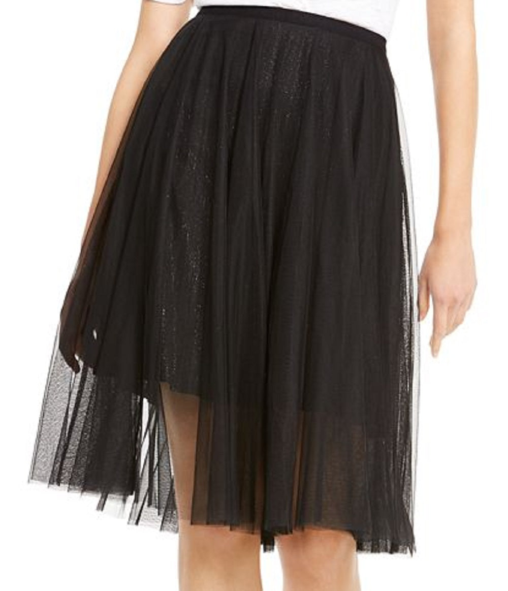 INC International Concepts Women's Sparkle Tulle Skirt Black Size X-Small