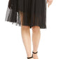 INC International Concepts Women's Sparkle Tulle Skirt Black Size X-Small
