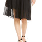INC International Concepts Women's Sparkle Tulle Skirt Black Size Small