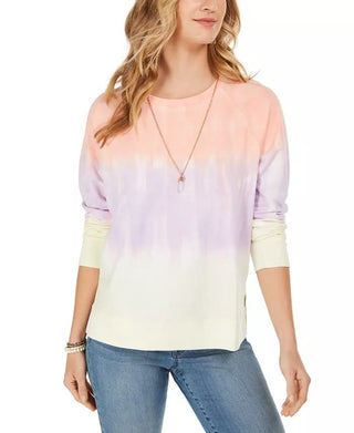 Style & Co. Women's Sherbet Sunset Tie-Dye Sweatshirt Size Small