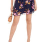 Bar III Women's Floral Sleeveless Halter Short Sheath Dress Purple Size X-Large