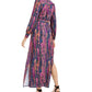 Bar III Women's Snake Print Wrap Maxi Dress Pink Size X-Small