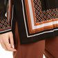 Alfani Women's Button Down Printed Blouse Black Size Small