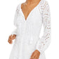 INC International Concepts Women's Cotton Eyelet Casual Dress White Size 12