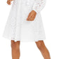INC International Concepts Women's Cotton Eyelet Casual Dress White Size 12