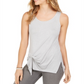 Style & Co Women's Tie Front Sleeveless Top Gray Size Medium
