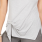 Style & Co Women's Tie Front Sleeveless Top Gray Size Medium