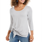 Style & Co Women's Tie Front Top Gray Size Small