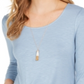 Style & Co Women's Tie Front Top Blue Size Small