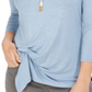 Style & Co Women's Tie Front Top Blue Size Small