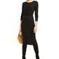 Bar III Women's Twist Front Dress Black Size Large
