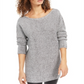 Bar III Women's Crisscross Back Tunic Sweater Gray Size XXS