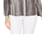 Style & Co Women's Striped Bell Sleeve Top Grey Size XX-Large