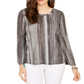 Style & Co Women's Striped Bell Sleeve Top Grey Size XX-Large