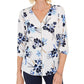 JM Collection Women's Embellished Y Neck Tunic White Size Small