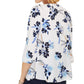 JM Collection Women's Embellished Y Neck Tunic White Size Small
