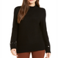 Alfani Women's Embellished Ribbed Knit Sweater Black Size X-Small