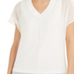 Alfani Women's Cap Sleeve V Neck Evening Top White Size X-Small