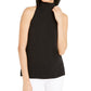 Alfani Women's High Neck Sleeveless Top Black Size X-Small