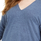 Style & Co Women's Plus Ribbed V Neck Sweater Blue Size 0X