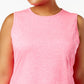 ID Ideology Women's Keyhole Back Tank Top Pink Size 4X