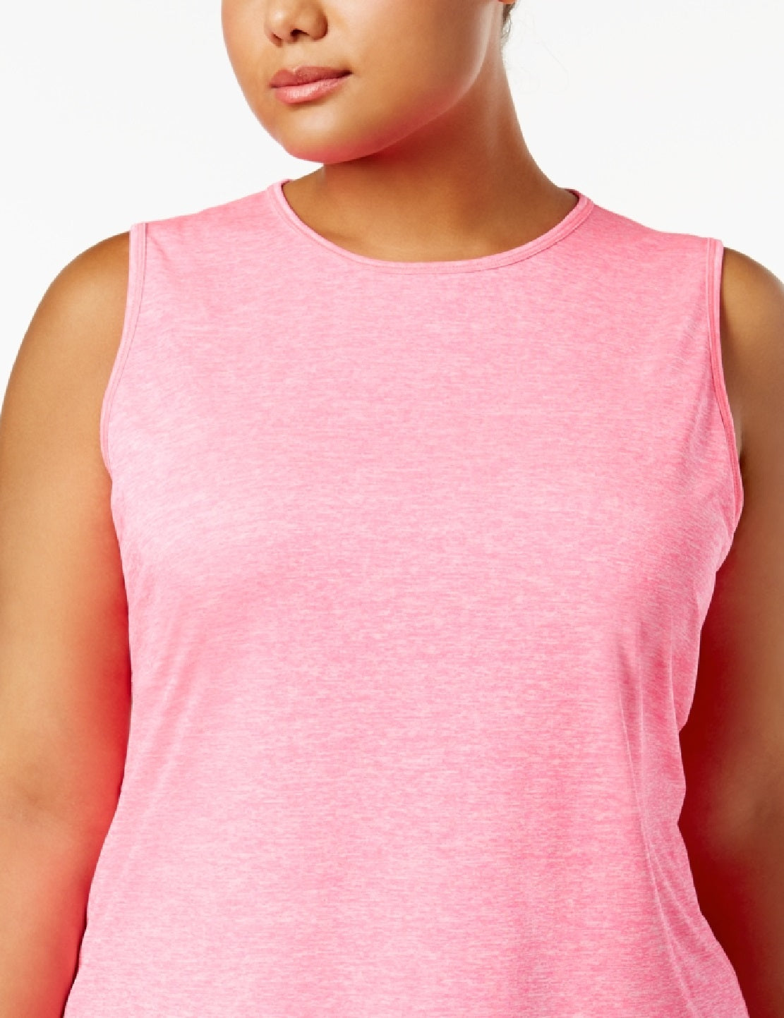 ID Ideology Women's Keyhole Back Tank Top Pink Size 4X