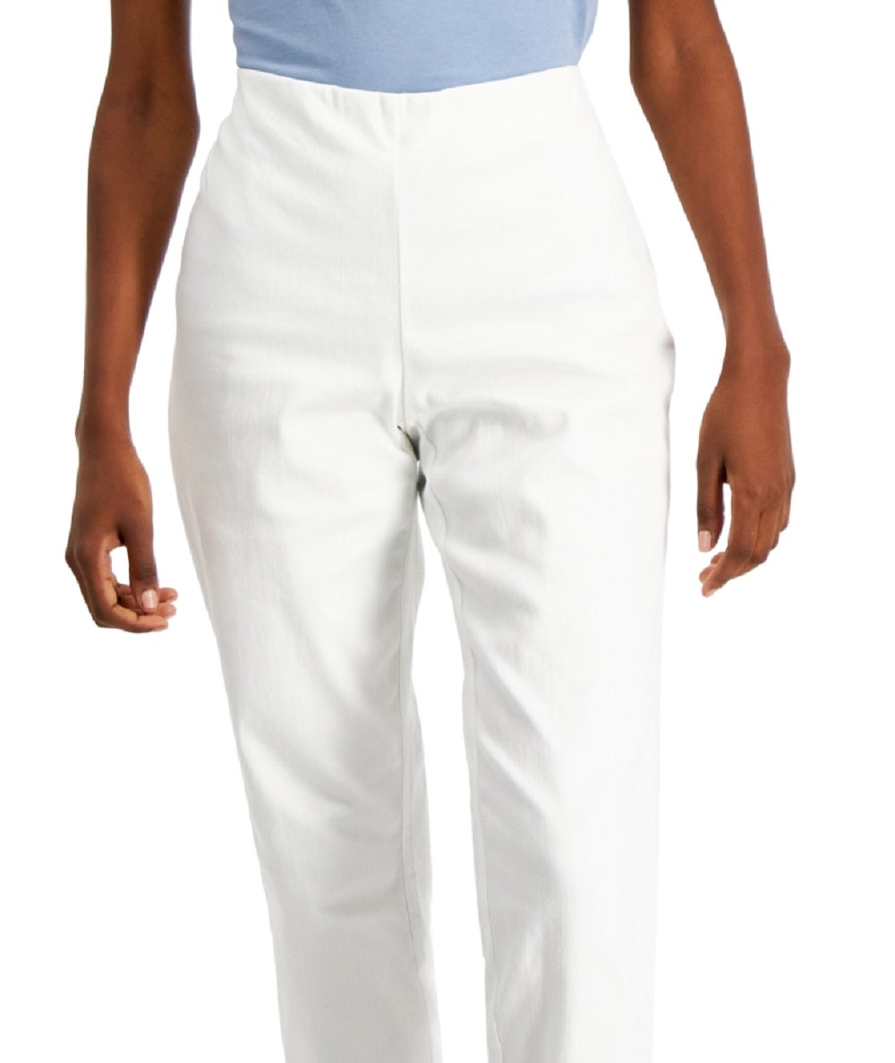 Charter Club Women's Chelsea Stretch Twill Cropped Pants White Size 10 Petite