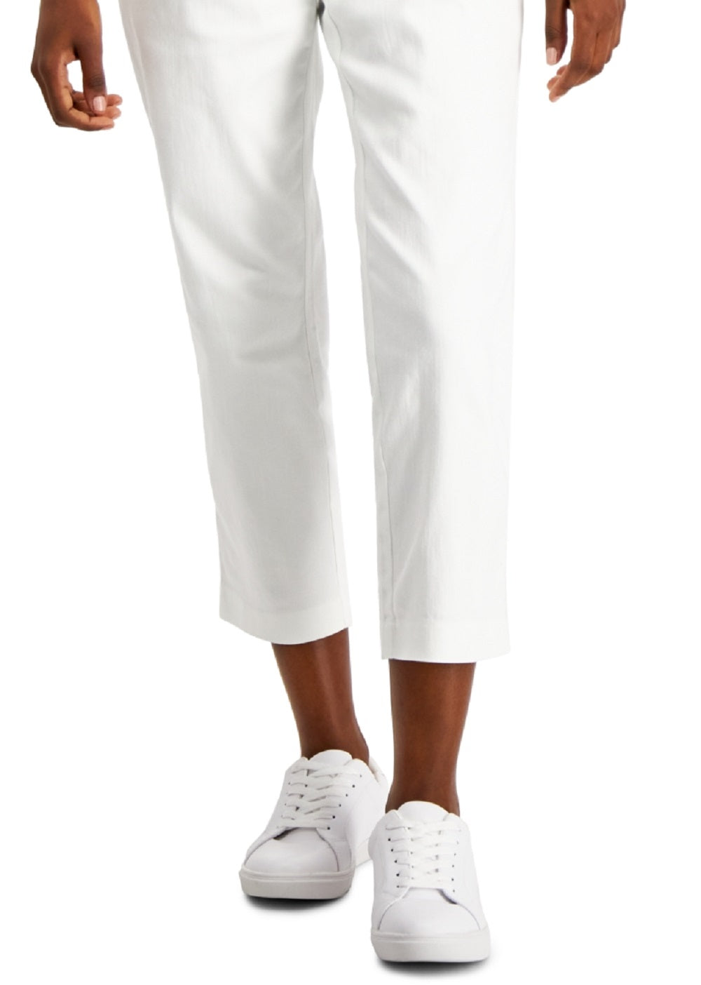 Charter Club Women's Chelsea Stretch Twill Cropped Pants White Size 10 Petite