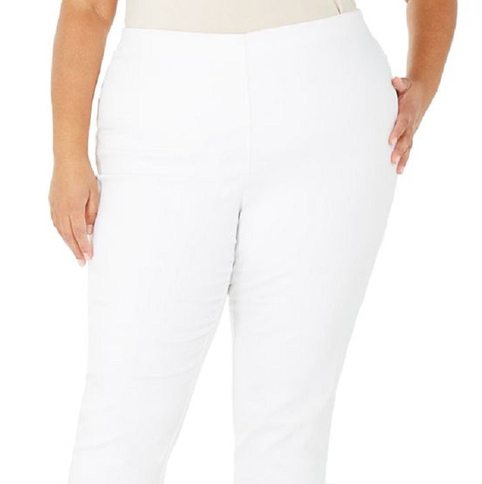 Charter Club Women's Plus Pull on Skinny Pants White Size 20W
