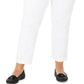 Charter Club Women's Plus Pull on Skinny Pants White Size 20W