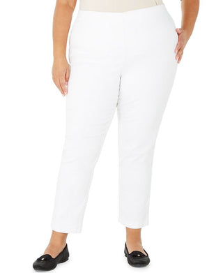 Charter Club Women's Pull on Skinny Pants White Size 22W