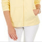 Karen Scott Women's Zip Front Hoodie Yellow Size X-Small