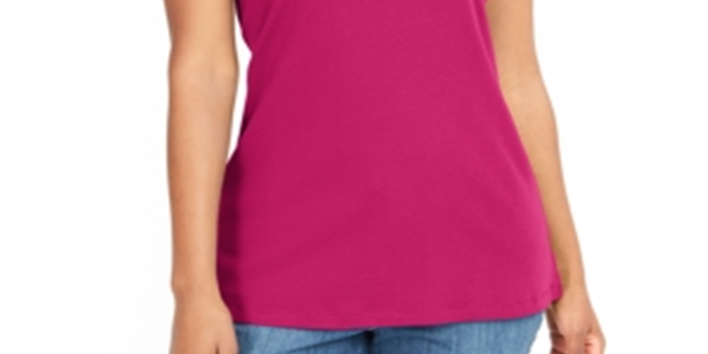Karen Scott Women's Cotton Tank Top Pink Size X-Small