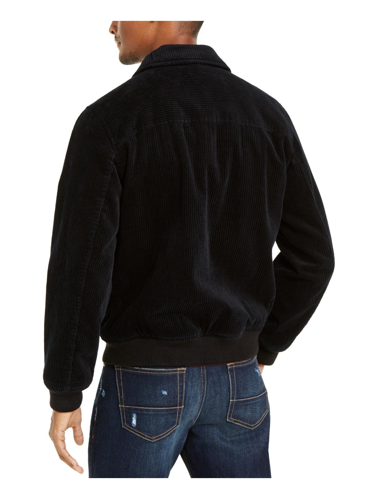 Sun + Stone Men's Hazel Bomber Jacket Cold Weather Black Size Medium