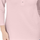 Karen Scott Women's 3/4 Sleeve Henley Shirt Pink Size Small