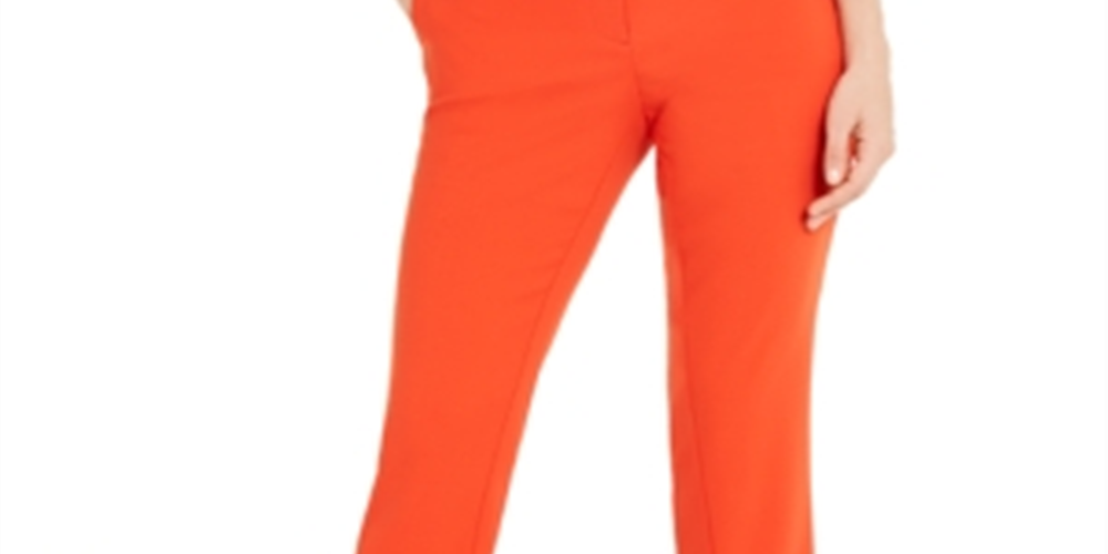 Alfani Women's Split Hem High Rise Bootcut Pants Red Size 10