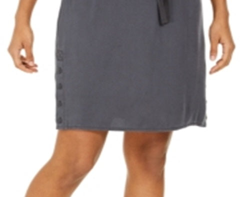 Style & Co Women's Drawstring Tencel Skort Gray Size X-Small