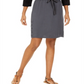 Style & Co Women's Drawstring Tencel Skort Gray Size X-Small