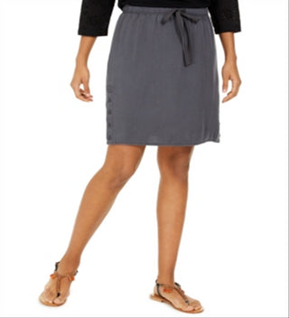 Style & Co Women's Drawstring Tencel Skort Gray Size X-Small