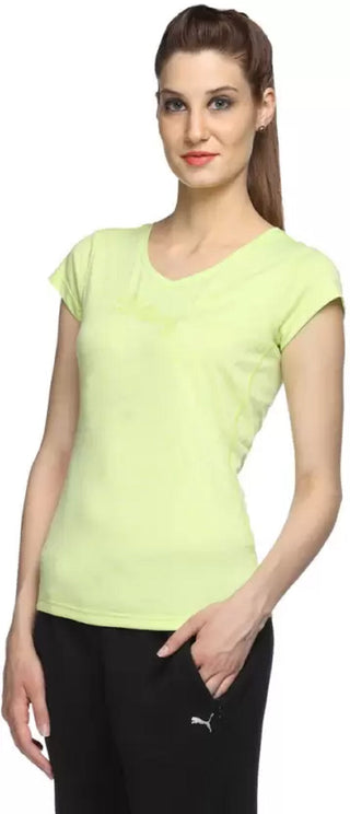 ID Ideology Women's Essentials Rapidry Heathered Performance T-Shirt Yellow Size Medium