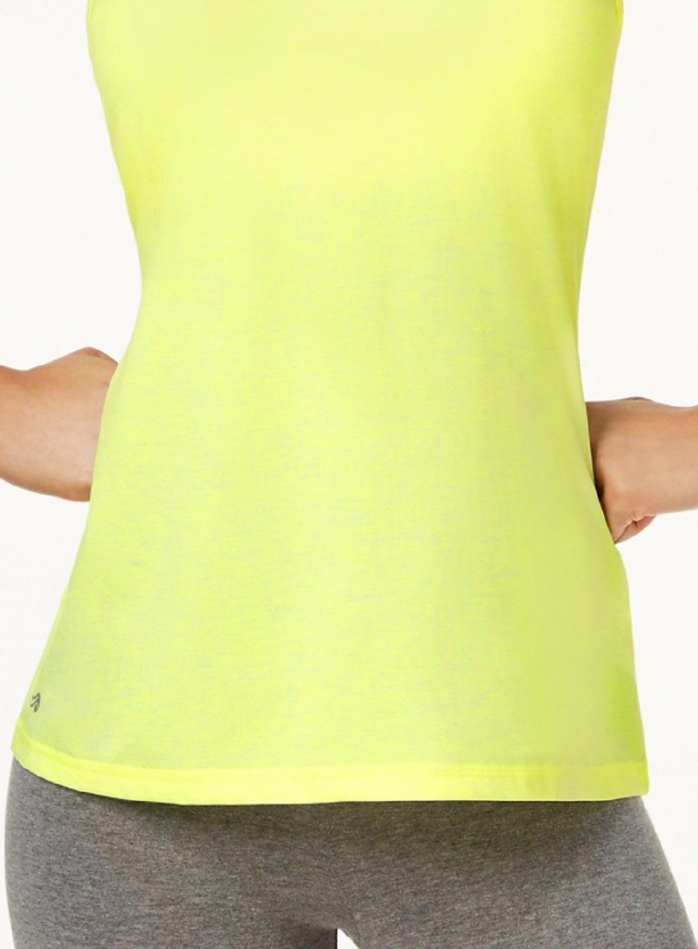 ID Ideology Women's Keyhole Back Tank Top Yellow Size Small