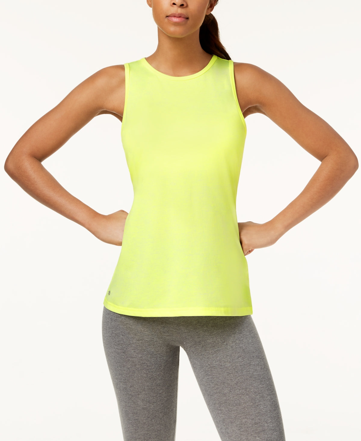 ID Ideology Women's Keyhole Back Tank Top Yellow Size Small