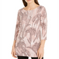 Alfani Women's Printed Mesh Tunic Pink Size Large