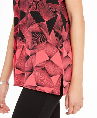 Alfani Women's Geo Print Tunic Black Size Medium