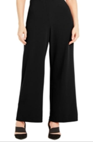 Alfani Women's Sleeveless Mock Wide Leg Evening Jumpsuit Black Size Large