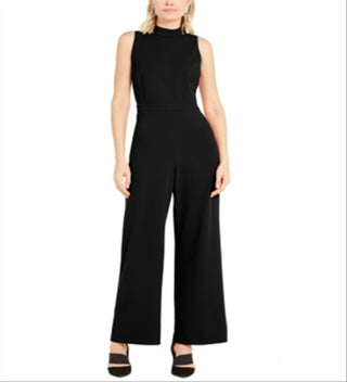 Alfani Women's Sleeveless Mock Wide Leg Evening Jumpsuit Black Size Large