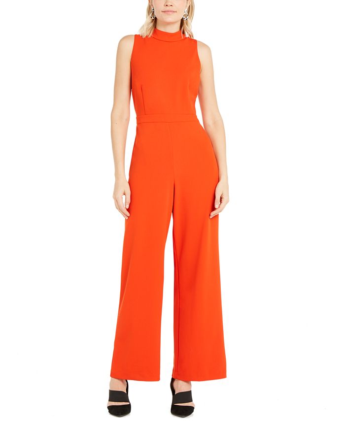 Alfani Women's Mock Neck Jumpsuit Red Size X-Small