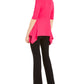 Alfani Women's Scoop Neck Asymmetric Pullover Top Pink Size Medium