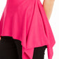 Alfani Women's Scoop Neck Asymmetric Pullover Top Pink Size Medium